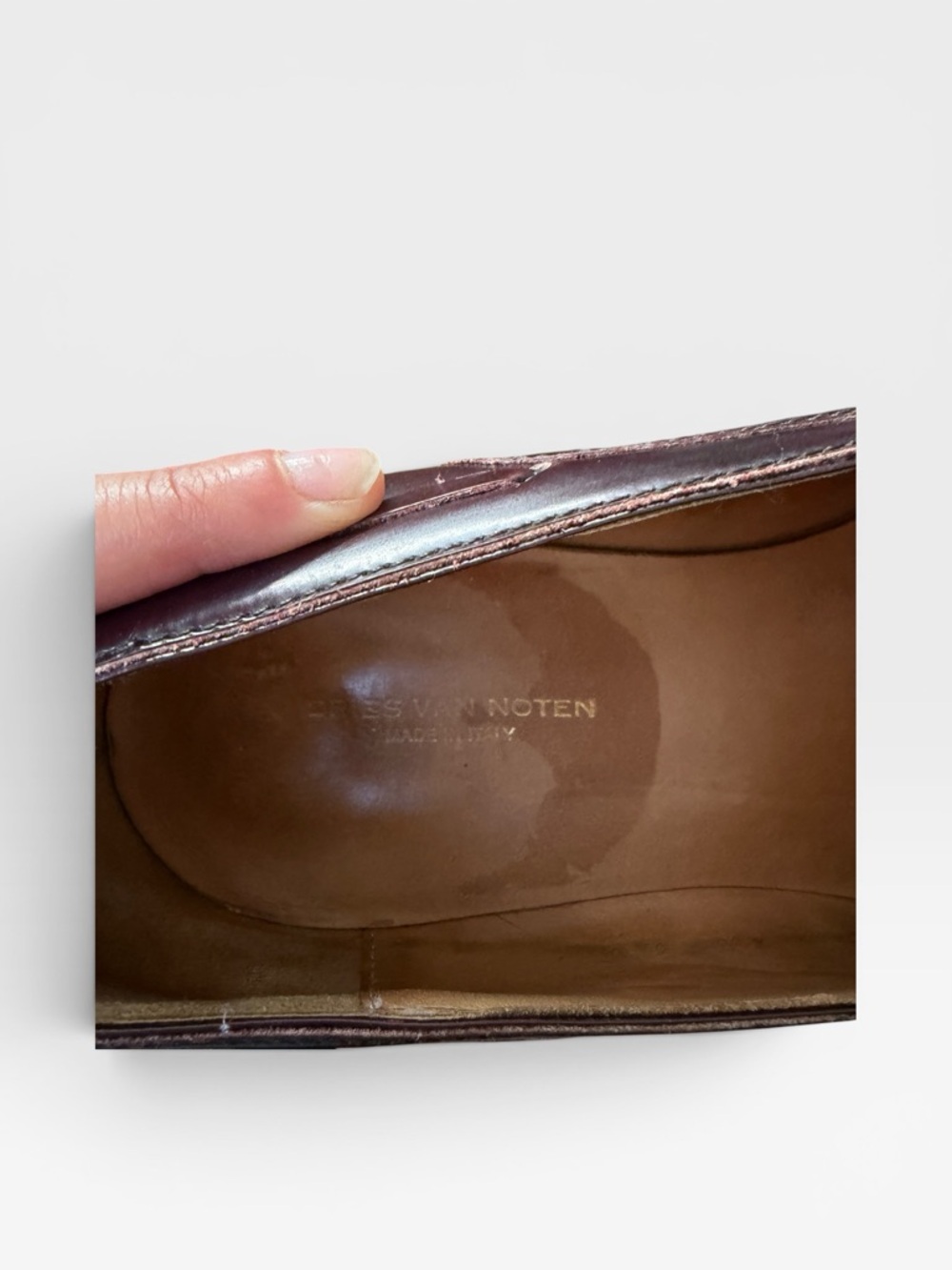 Dries Van Noten Burgundy Tassel Leather Loafers - Picture 5 of 6